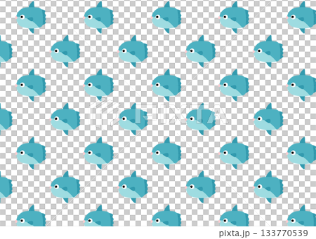 マンボウ　パターン壁紙 133770539