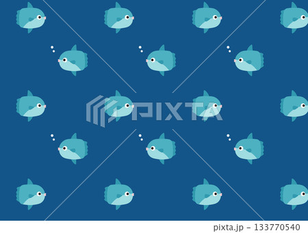 マンボウ　水中　パターン壁紙 133770540