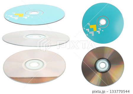 CD color blue on white background 133770544