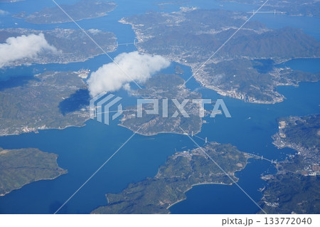 飛行機からの都市景観　東京 133772040