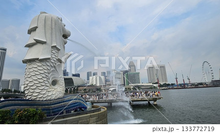 This is the symbol of Singapore, the Merlion. This is the symbol of Singapore, the Merlion. 133772719