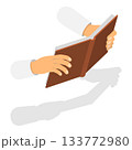 3D Isometric Flat Vector Illustration of Hands with Books, Studing and Education, Literature and Reading. Item 1 133772980
