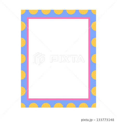 Colorful retro decorative frame border abstract shape vector illustration 133773148