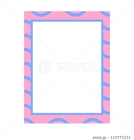 Colorful retro decorative frame border abstract shape vector illustration 133773151