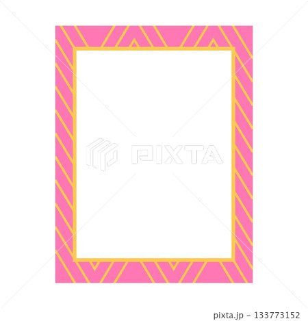Colorful retro decorative frame border abstract shape vector illustration 133773152