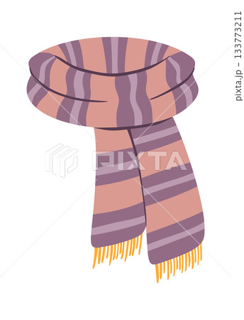 Striped knitted winter scarf design 133773211
