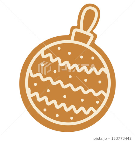 Cute cartoon Christmas gingerbread man. Isolated white background. Vector illustration Cute cartoon Christmas gingerbread man. Isolated white background. Vector illustration 133773442