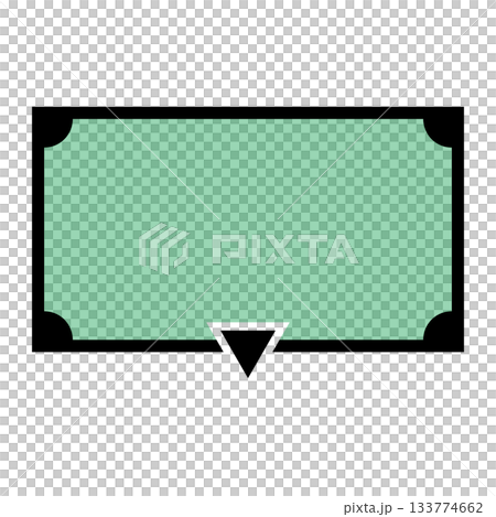 Simple speech bubble illustration, horizontal, square 133774662