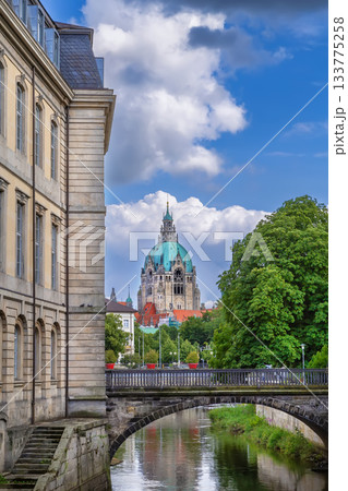Leine river in Hanover, Germany Leine river in Hanover, Germany 133775258