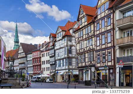 Street in Hanover historical center, Germany 133775259