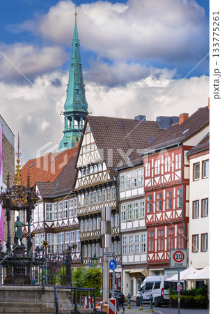 Street in Hanover historical center, Germany 133775261