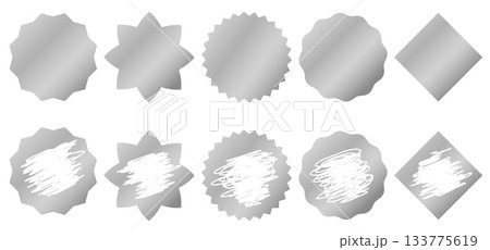 Set of scratch off layers of various shapes 133775619
