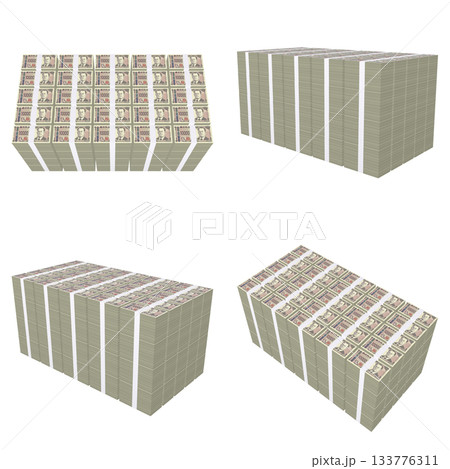 経済のイラスト素材 札束の山 新札 リアル風一万円 十億円 平積み (2) カット四点セット(2) 経済のイラスト素材 札束の山 新札 リアル風一万円 十億円 平積み (2) カット四点セット(2) 133776311