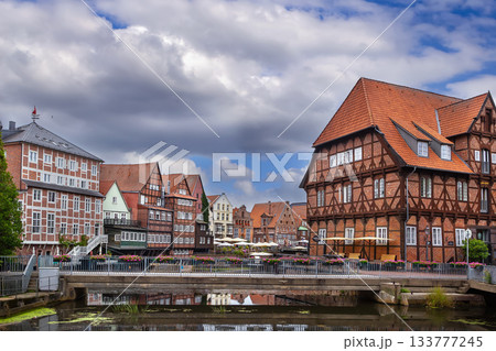Former Ilmenau harbor in Luneburg, Germany 133777245