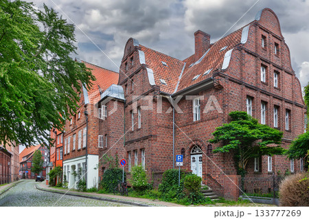 Street in Luneburg downtown, Germany 133777269