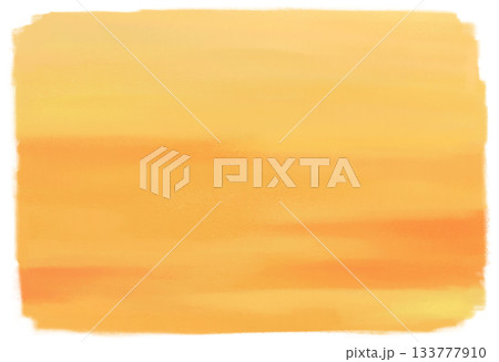 オレンジ色の水彩で描かれた夕方の背景イラスト 133777910