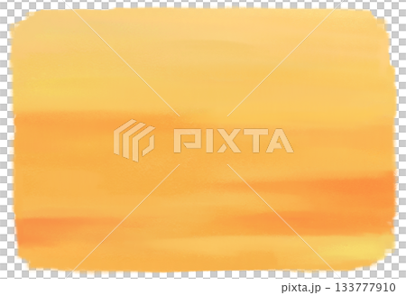 オレンジ色の水彩で描かれた夕方の背景イラスト 133777910