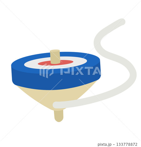 お正月のコマのイラスト お正月のコマのイラスト 133778872