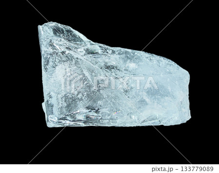 Piece of Ice Shard , Close-up , Isolated on Black Background Piece of Ice Shard , Close-up , Isolated on Black Background 133779089