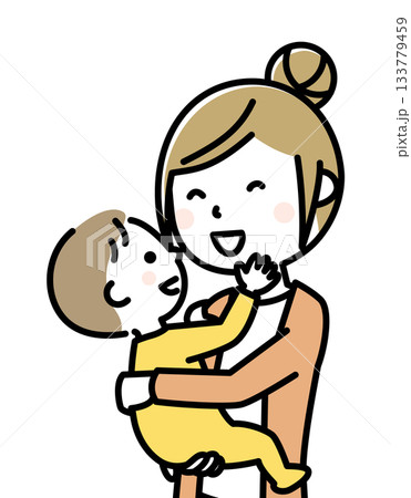 赤ちゃんを抱っこするママ 133779459