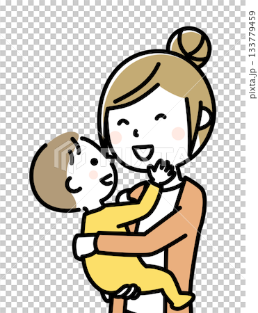 赤ちゃんを抱っこするママ 133779459
