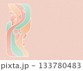 パステルカラーの抽象的な幾何学デザイン 133780483