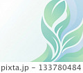柔らかなグラデーション背景に浮かぶエコな葉の抽象デザイン 133780484