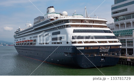 Vancouver, Canada - May 29, 2019: Volendam Rotterdam. Holland America Line. Cruise ship vacation tour. Vancouver harbor with cruise liner ship. Travel vacation tour. Travel destination 133781729