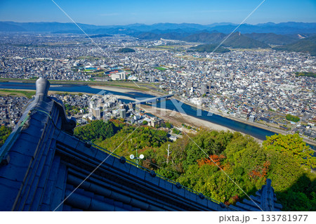 岐阜城より長良川方面の街並みを望む 133781977