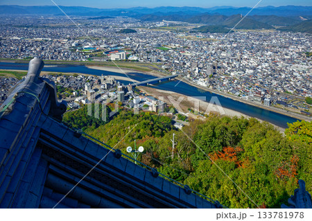 岐阜城より長良川方面の街並みを望む 133781978
