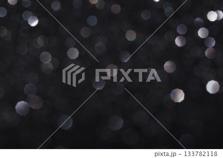 Glitter vintage lights background, light silver and black 133782118