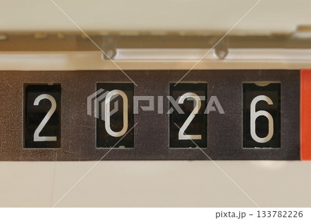 New year 2026 on a mechanical counter New year 2026 on a mechanical counter 133782226