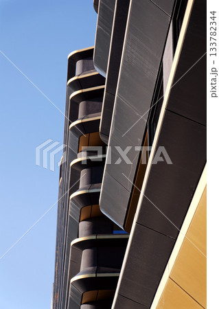 Masarycka MSD Masaryk Station Development office and retail building by Zaha Hadid Architects with golden facade on November 19, 2025 in Prague, Czech Republic. 133782344