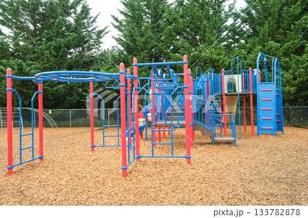 Milton WA USA, Nov 29, 2025 - Children's playground on the territory of the preschool Milton WA USA, Nov 29, 2025 - Children's playground on the territory of the preschool 133782878