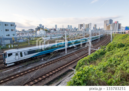 【東海道本線】早朝の東京方面へ向かう回送列車 133783251