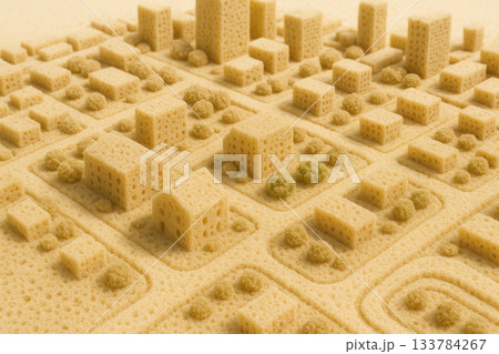 Urban sponge model in the form of a miniature model. 133784267