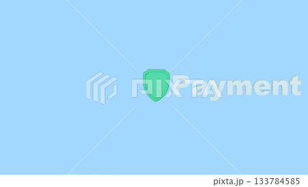Secure Digital Payment Protection Concept 3d render. 133784585