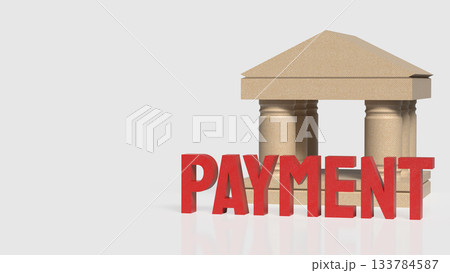 Banking Payment Financial Service Concept 3d render. Banking Payment Financial Service Concept 3d render. 133784587