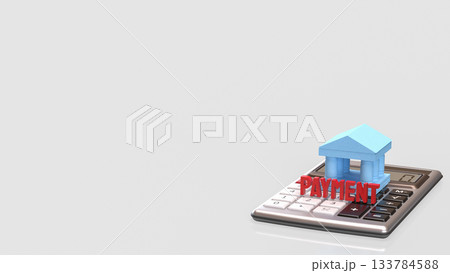 Financial Payment Calculation Banking Concept 3d render. 133784588