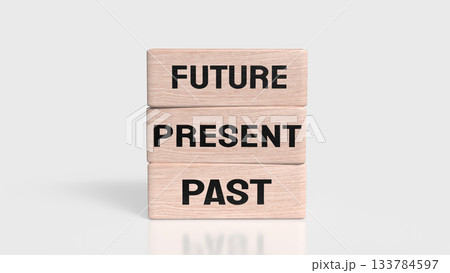 Past Present Future Timeline Concept Blocks 3d rendering. Past Present Future Timeline Concept Blocks 3d rendering. 133784597