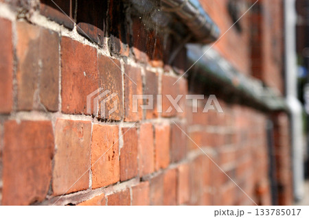 brick wall of a brick building brick wall of a brick building 133785017