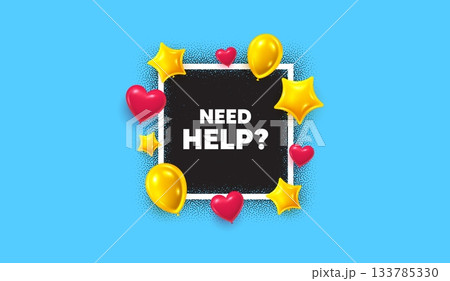 Need help photo frame banner. Square picture...のイラスト素材 [133785330] - PIXTA