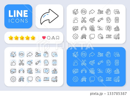 Molybdenum mineral, Mental conundrum and Star line icons for web app. Message, Share, Like social media icons. Pack of Cloud computing, Verification document, Medical syringe pictogram icons. Vector Molybdenum mineral, Mental conundrum and Star line icons for web app. Message, Share, Like social media icons. Pack of Cloud computing, Verification document, Medical syringe pictogram icons. Vector 133785387