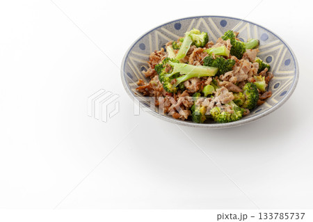 ブロッコリーと豚こまの炒め物 133785737