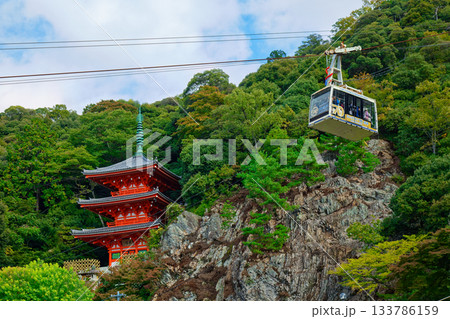 岐阜公園三重塔とロープウェイ 金華山 岐阜公園三重塔とロープウェイ 金華山 133786159