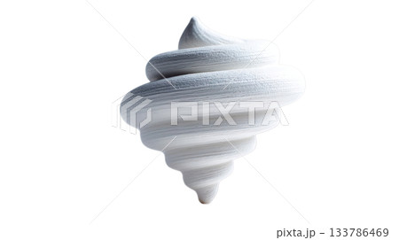 透明背景(png)に白いつむじ風のような渦巻きの3Dイラスト 透明背景(png)に白いつむじ風のような渦巻きの3Dイラスト 133786469