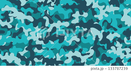 迷彩パターン-シームレス　背景素材 133787239