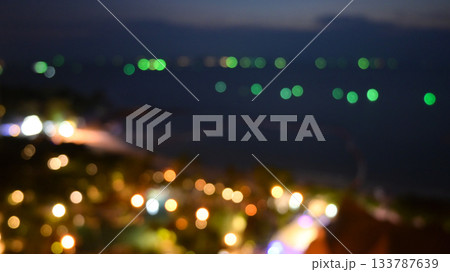 bokeh of city light in the night, blur urban background 133787639