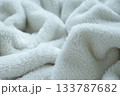 white soft fluffy blanket textile 133787682