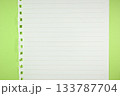 line paper texture on green background,  blank sheet notebook 133787704